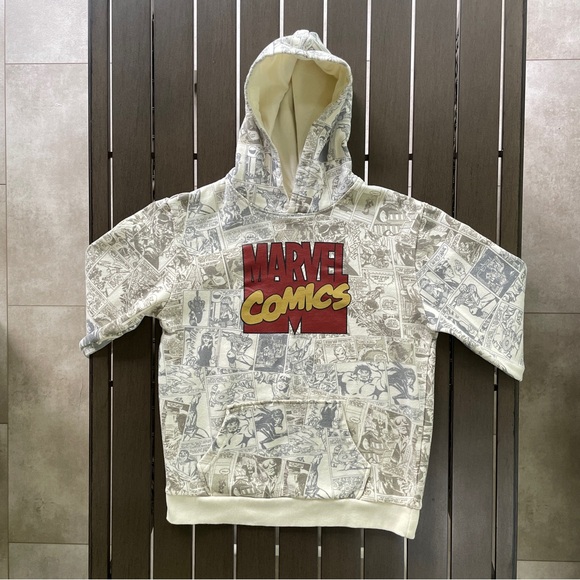 MARVEL MARVEL COMICS COMIC STRIP HOODED HOODIE SWEATSHIRT!! - Picture 2 of 11